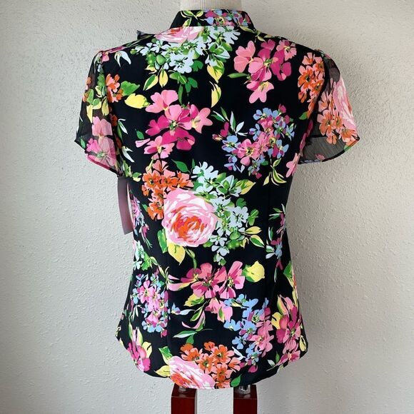 NWT Notations Snap Down Floral top Size S - Picture 6 of 8